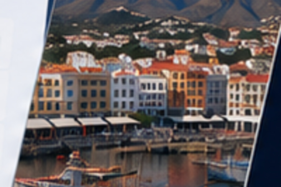 Vista urbana y portuaria de Canarias